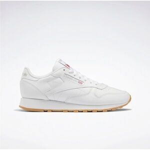 Reebok Men’s Classic Sneakers in White with Gum Outsole